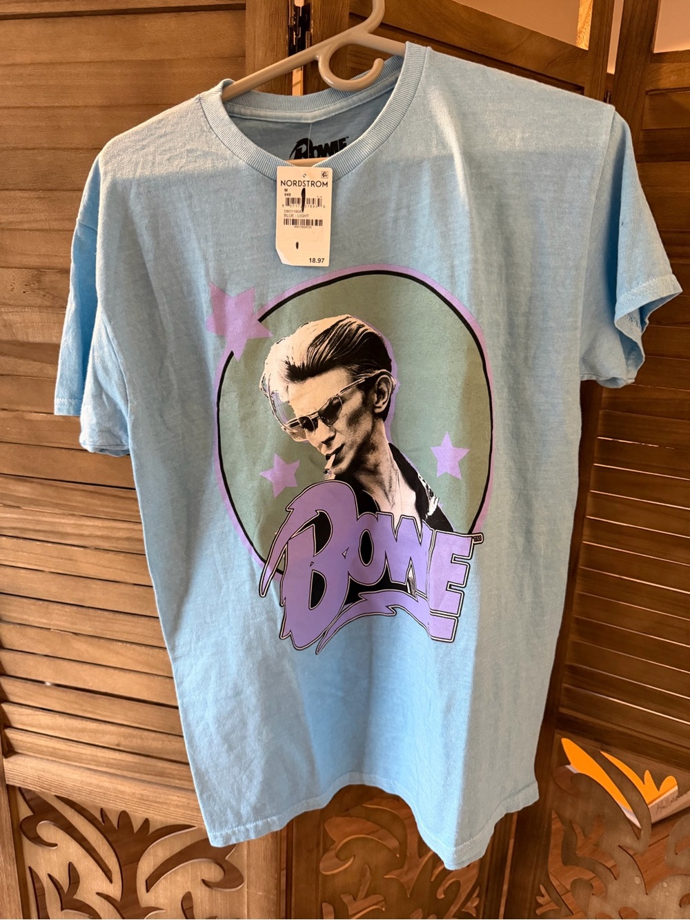 Graphic Crewneck Tee - Light Blue